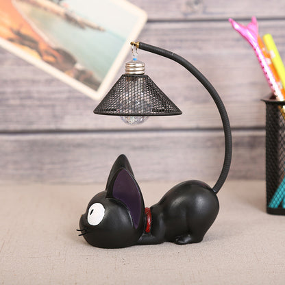 Hayao Miyazaki Magical Delivery Service Black Jiji Cat Night Light Resin Craft Decoration Home Decoration Student Gift