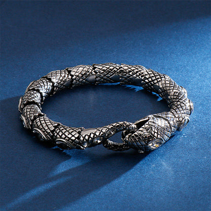 European and American stainless steel snake accessories, fashion trend cross-border creative personality snake men's titanium steel bracelet jewelry