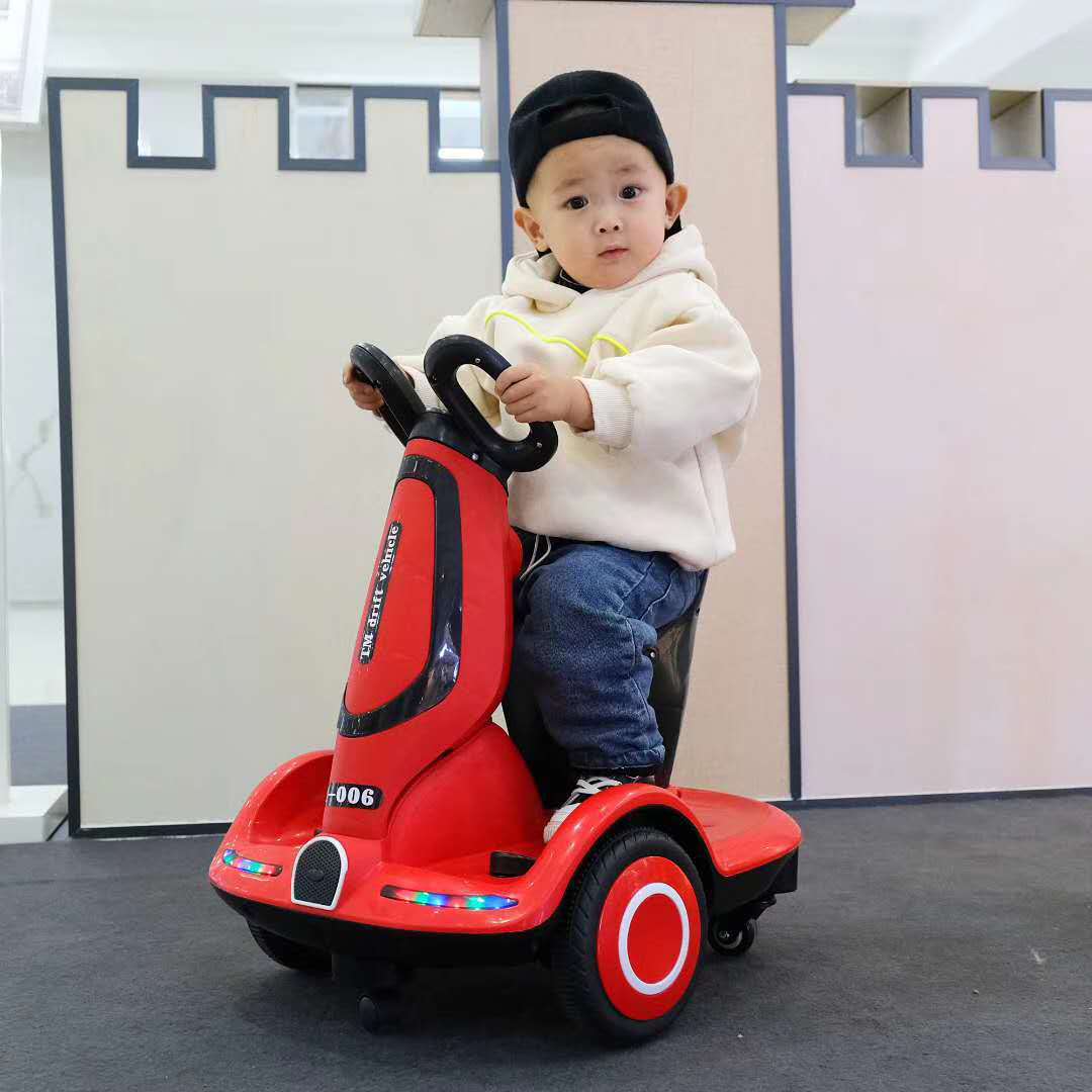 Ouletong children's electric balance car children's WALL-E car four-wheel balance car motorcycle car indoor drift car