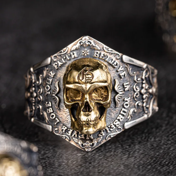 Soul Awakening Skull Silver Ring oranment sterling Silver for man fashion jewelry