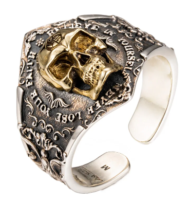 Soul Awakening Skull Silver Ring oranment sterling Silver for man fashion jewelry