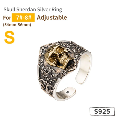 Soul Awakening Skull Silver Ring oranment sterling Silver for man fashion jewelry