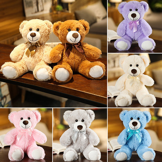 Heartwarming Colorful Bear Doll Teddy Bear Doll Plush Toy Colorful Bear Children's Wedding and Holiday Gift