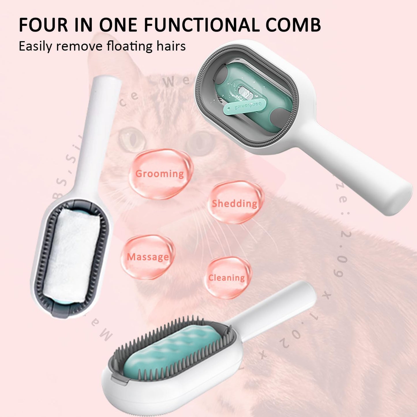 Pet comb cleaning and hair removal comb cat comb floating hair upgraded no-wash wipes hair removal brush hair stick device wholesale