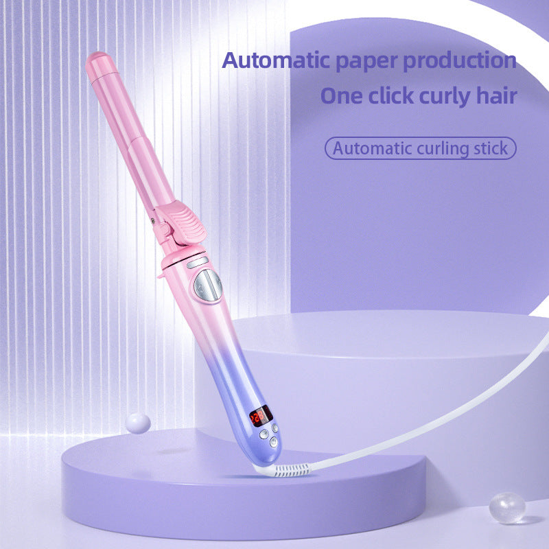 2024 cross-border patented product foreign trade curling iron automatic inner buckle perm ceramic large wave curling iron