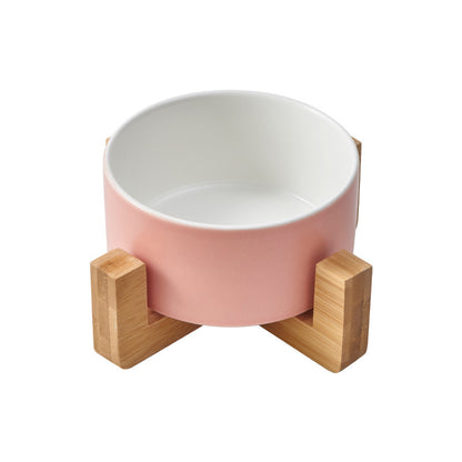 Ceramic cat bowl, non-slip, anti-tip, pet bowl, cervical vertebra protection, cat food bowl, puppy cat and dog food bowl holder, pet supplies