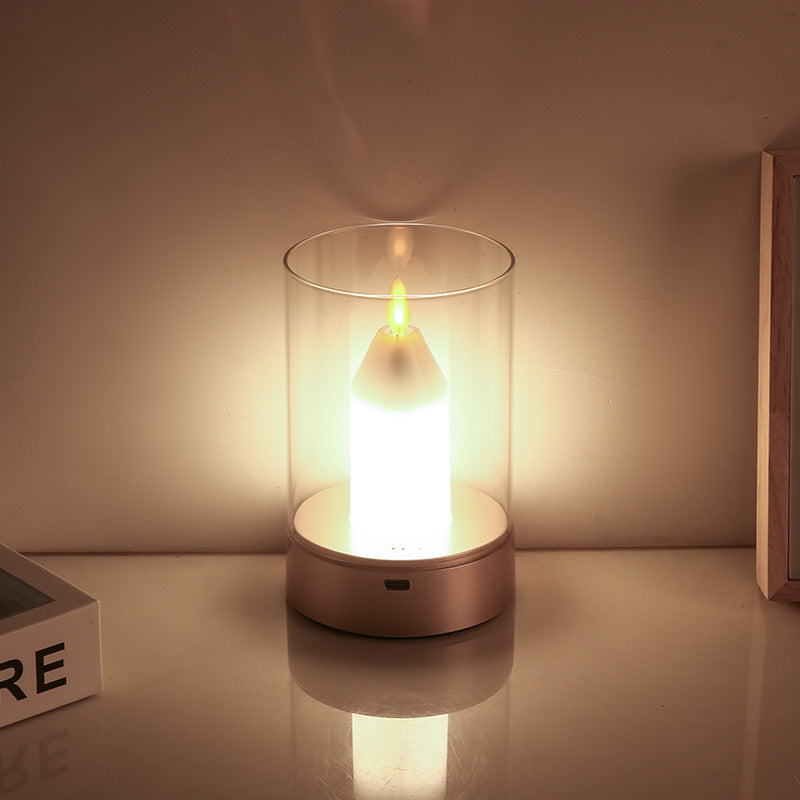 Simulation candle atmosphere light live broadcast room boutique ornaments magic sensor light living room bedroom restaurant romantic mood light