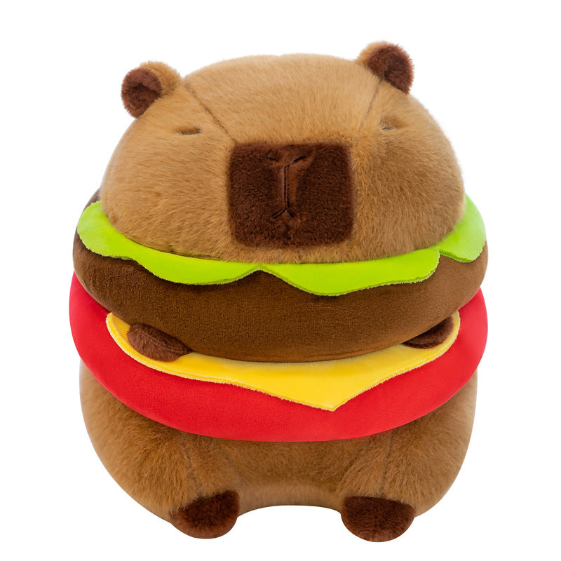 Cute Hamburger Piglet Plush Toy Doll Doll Pillow Internet Celebrity Send Baby Birthday Gift Wholesale