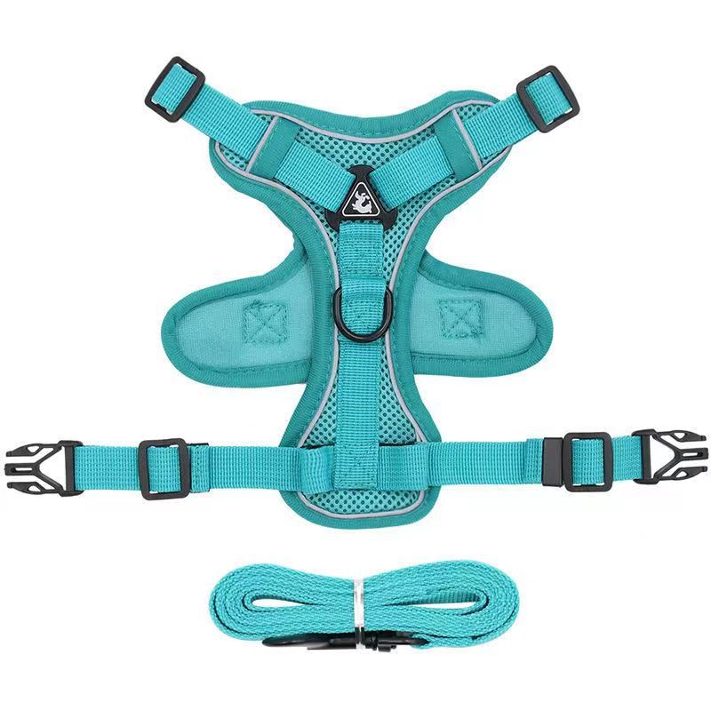 New dog leash vest-style anti-shedding pet harness reflective breathable dog leash cat leash