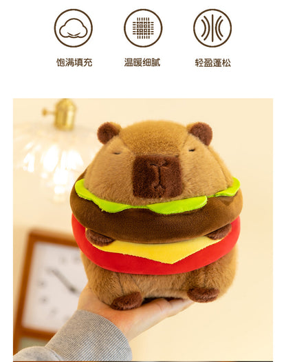 Cute Hamburger Piglet Plush Toy Doll Doll Pillow Internet Celebrity Send Baby Birthday Gift Wholesale