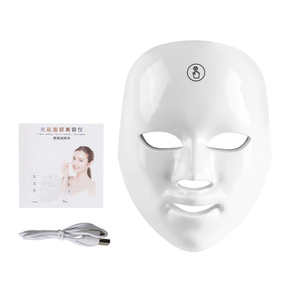 Touch LED Color Light Mask Rechargeable Mask Device Seven Color Light Beauty Device Photon Skin Rejuvenation Device