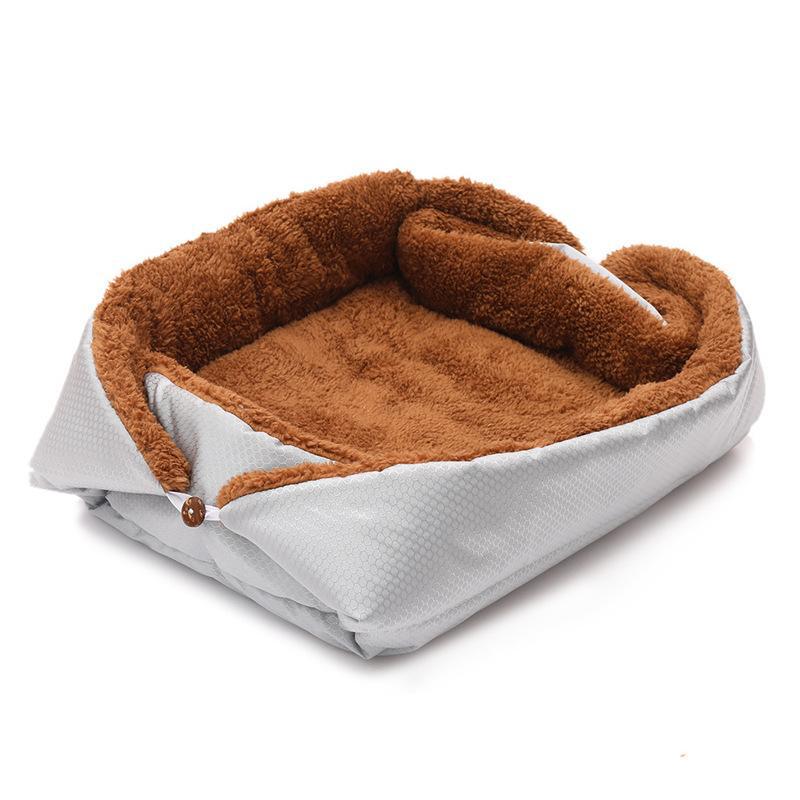 New winter dual-purpose cat blanket, kennel and dog cage mat, moisture-proof warm mat, imitation linen plush mat