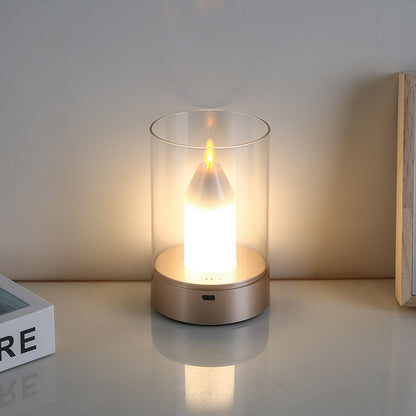 Simulation candle atmosphere light live broadcast room boutique ornaments magic sensor light living room bedroom restaurant romantic mood light