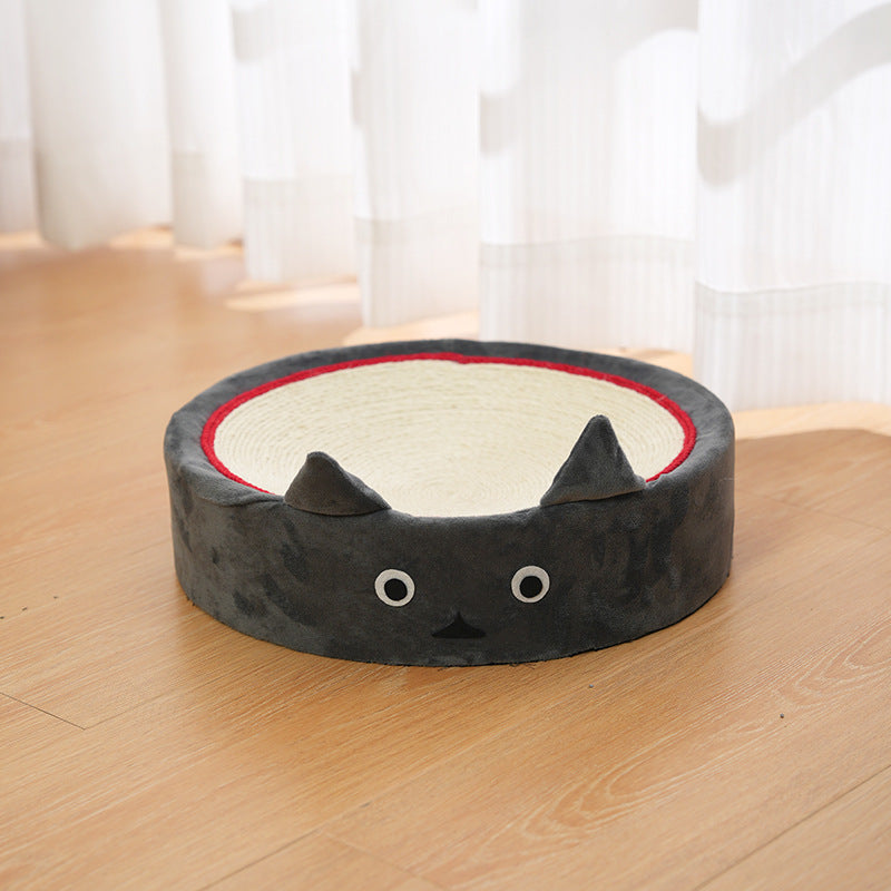 Sisal cat scratching board, wear-resistant, non-shedding round cat scratching basin, all-in-one large cat claw grinding toy