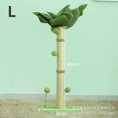 Cross-border e-commerce new cat climbing frame sisal toy cat scratching board coconut tree cat scratching frame sisal column cat claw grinding