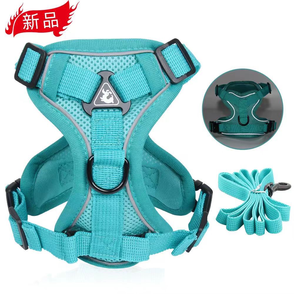 New dog leash vest-style anti-shedding pet harness reflective breathable dog leash cat leash