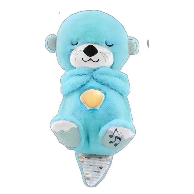 Breathing Otter Bear Cute Soothing Plush Toy Baby Sleeping Doll Gift Doll Doll Sleeping Artifact