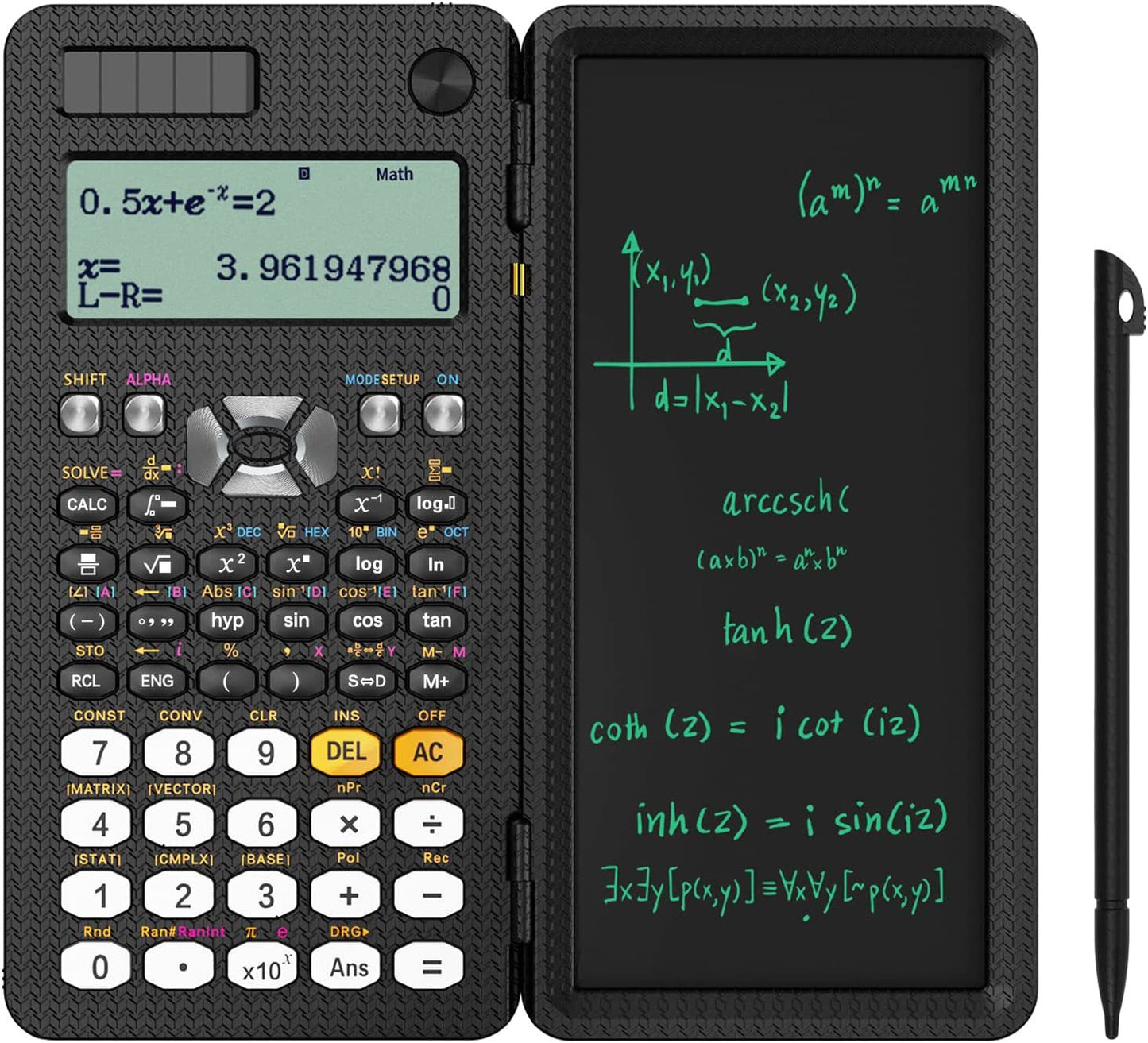 Solar Scientific Calculator with LCD Notepad 417 Functions