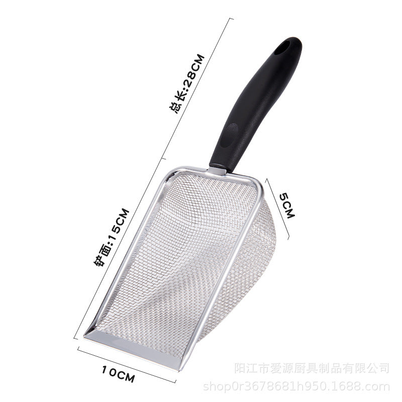 Cat litter shovel upgraded handle stainless steel cat litter shovel rutin chicken shovel climbing pet shovel beach shovel