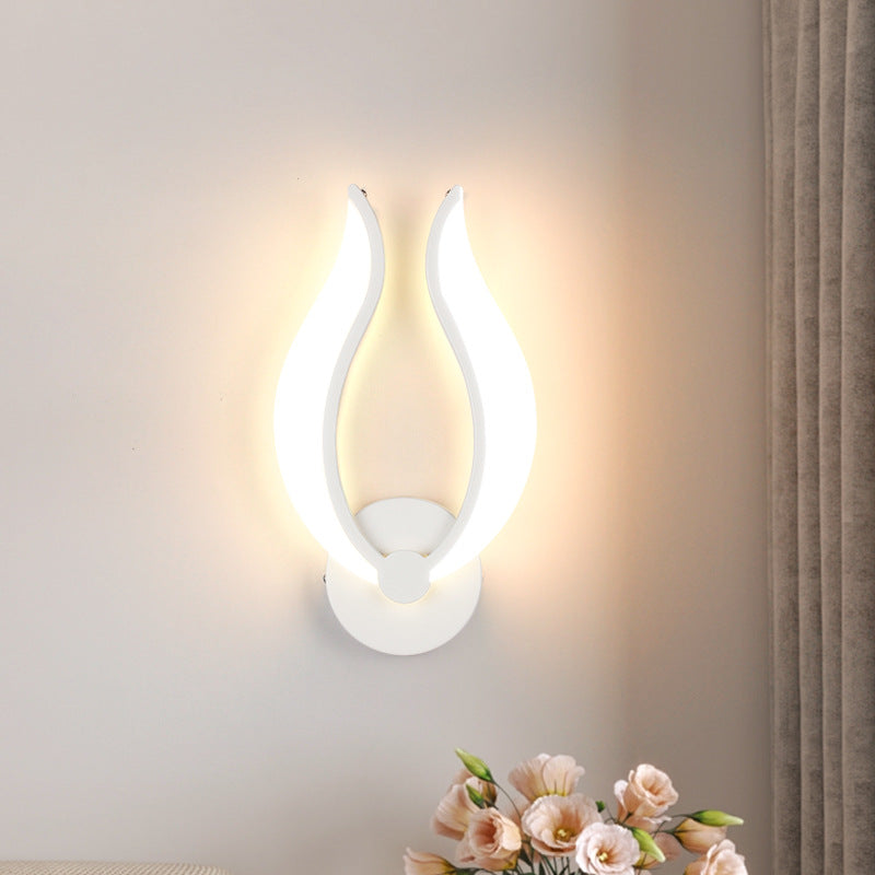 Jusheng simple LED wall lamp bedroom bedside lamp hotel corridor entrance staircase TV background wall horn wall lamp