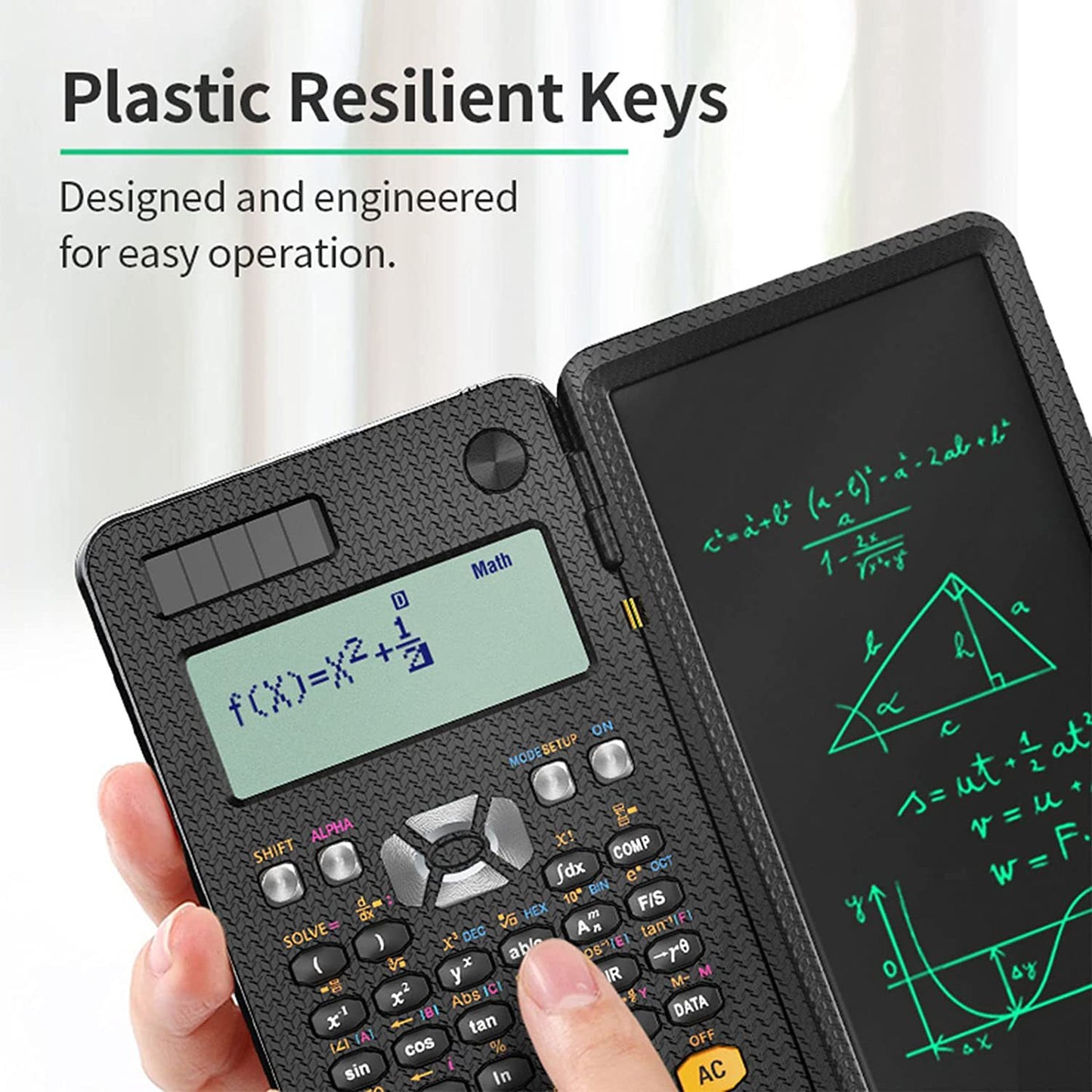 Solar Scientific Calculator with LCD Notepad 417 Functions