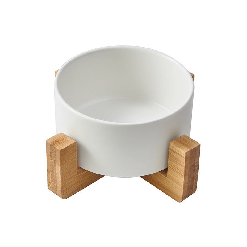 Ceramic cat bowl, non-slip, anti-tip, pet bowl, cervical vertebra protection, cat food bowl, puppy cat and dog food bowl holder, pet supplies