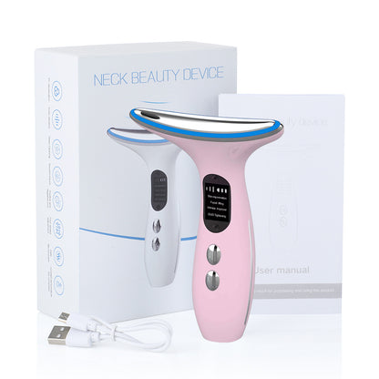 EMS micro-current three-speed constant temperature beauty neck instrument facial color light skin rejuvenation beauty instrument sonic vibration light wrinkle import instrument