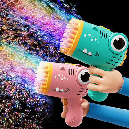 Cross-border Internet celebrity new product Little Dinosaur 40-hole bubble machine Gatling fully automatic bubble children's toy bubble gun