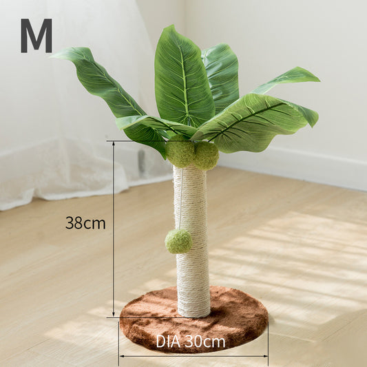 Cross-border e-commerce new cat climbing frame sisal toy cat scratching board coconut tree cat scratching frame sisal column cat claw grinding