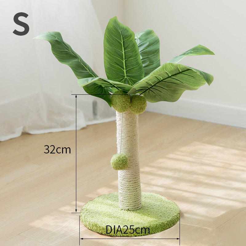 Cross-border e-commerce new cat climbing frame sisal toy cat scratching board coconut tree cat scratching frame sisal column cat claw grinding