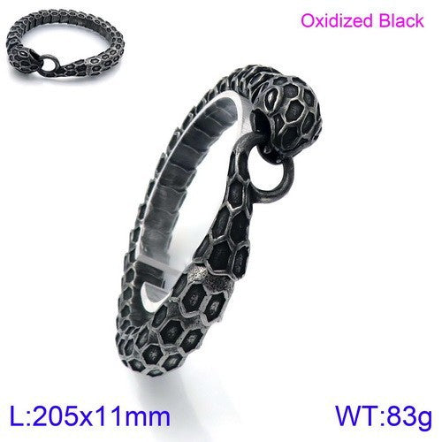 European and American stainless steel snake accessories, fashion trend cross-border creative personality snake men's titanium steel bracelet jewelry