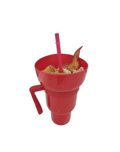 Amazon Popcorn Bucket Beverage Coke Juice Straw Cup Creative Cinema Promotion Couple Popcorn Coke Bucket