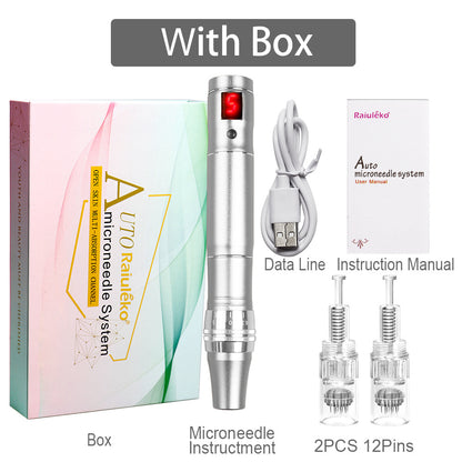 Foreign trade cross-border wholesale electric microcrystalline instrument nano microcrystalline beauty microneedle charging water light introduction instrument electric microneedle