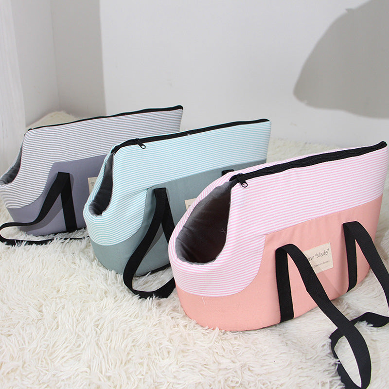 Simple style pet shoulder bag breathable portable dog take-out bag cat crossbody removable washable bag wholesale