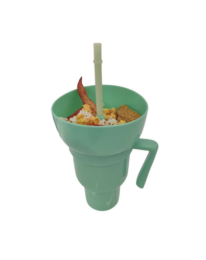 Amazon Popcorn Bucket Beverage Coke Juice Straw Cup Creative Cinema Promotion Couple Popcorn Coke Bucket