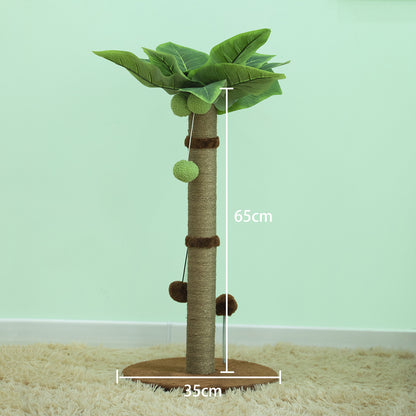 Cross-border e-commerce new cat climbing frame sisal toy cat scratching board coconut tree cat scratching frame sisal column cat claw grinding