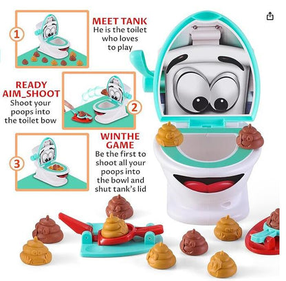 Amazon's cross-border best-selling new and strange poop toilet game ejection poop spoof toy parent-child interactive board game