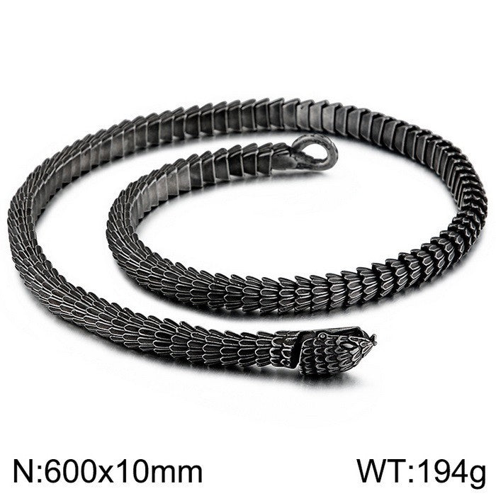 European and American stainless steel snake accessories, fashion trend cross-border creative personality snake men's titanium steel bracelet jewelry