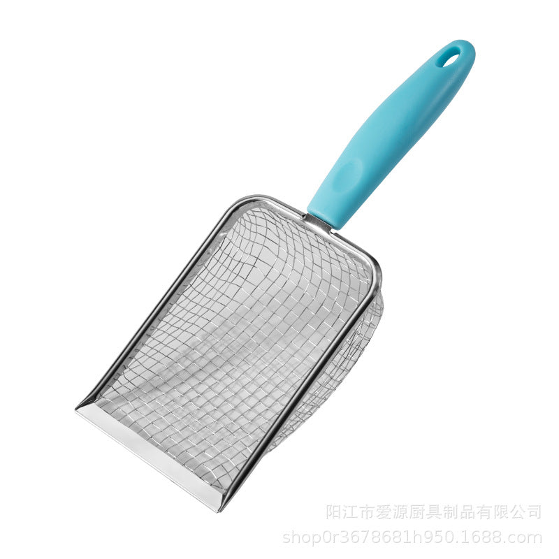 Cat litter shovel upgraded handle stainless steel cat litter shovel rutin chicken shovel climbing pet shovel beach shovel