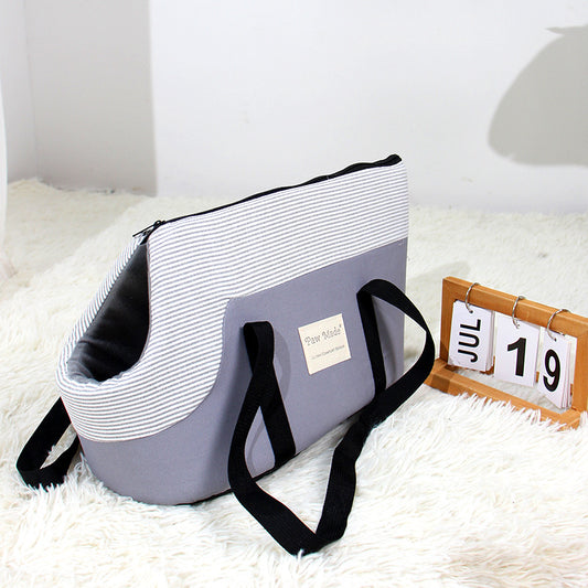 Simple style pet shoulder bag breathable portable dog take-out bag cat crossbody removable washable bag wholesale