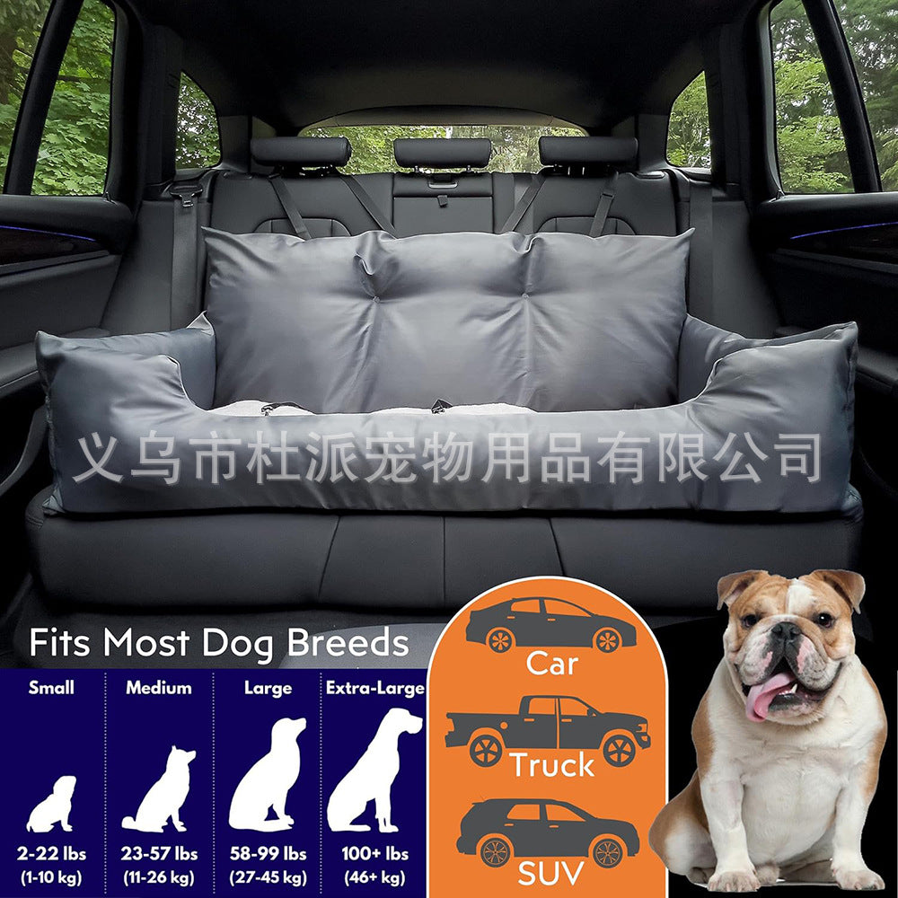 Pet car kennel, outdoor car mat, 3-seat rear dog mat, waterproof, dirt-proof, non-stick hair, washable