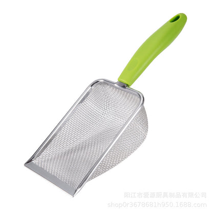 Cat litter shovel upgraded handle stainless steel cat litter shovel rutin chicken shovel climbing pet shovel beach shovel