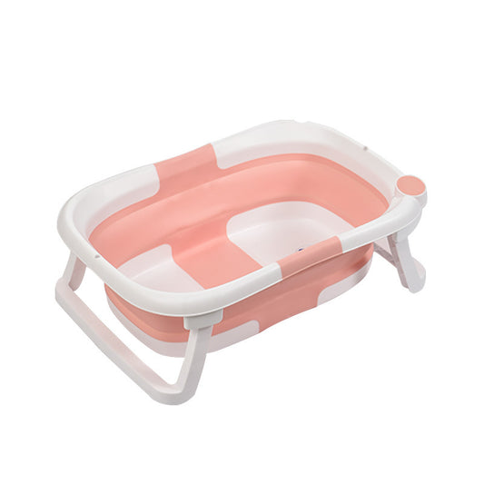 Household baby bathtub large folding baby bathtub can sit and lie down temperature-sensitive newborn baby bathtub bath bucket