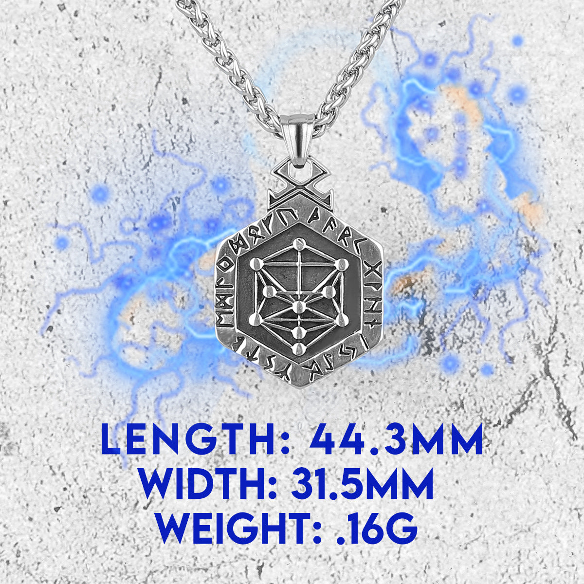 Viking totem runes titanium steel pendant for men and women couples pendant men's fashion domineering stainless steel pendant necklace