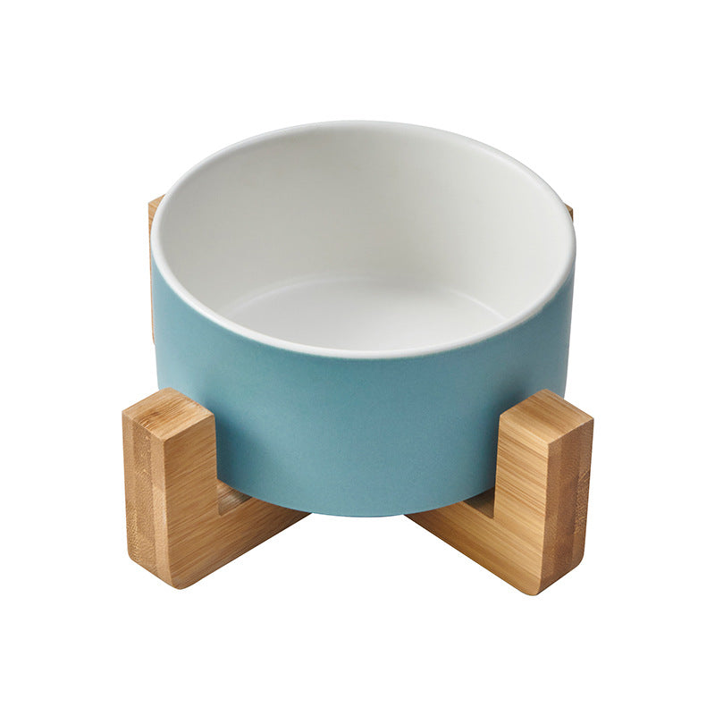 Ceramic cat bowl, non-slip, anti-tip, pet bowl, cervical vertebra protection, cat food bowl, puppy cat and dog food bowl holder, pet supplies