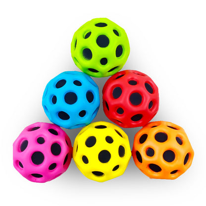 Space Ball high elastic ball hole ball pu foam ball porous ball parent-child interactive toy ball sports fitness ball