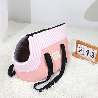 Simple style pet shoulder bag breathable portable dog take-out bag cat crossbody removable washable bag wholesale