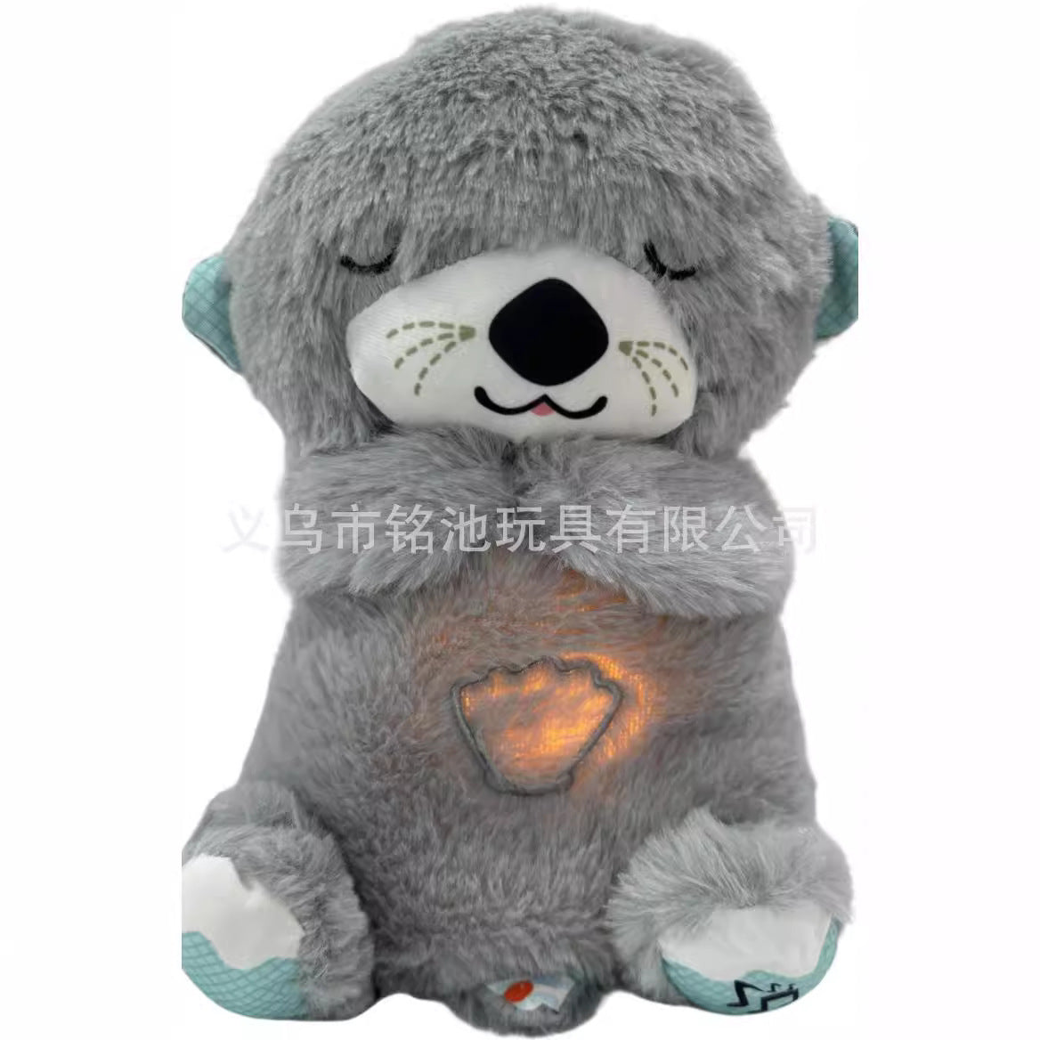 Cross-border new style breathing and luminous lullaby cute soothing bear sleeping soundly baby bear music doll