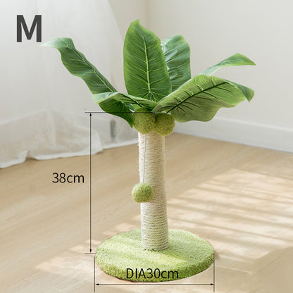 Cross-border e-commerce new cat climbing frame sisal toy cat scratching board coconut tree cat scratching frame sisal column cat claw grinding