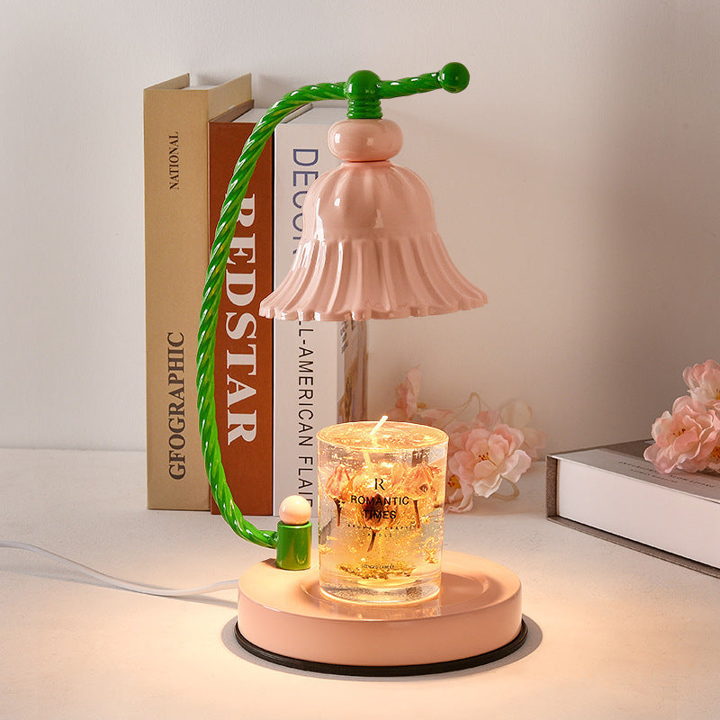 Xiaohongshu style melting candle lamp melting wax aromatherapy lamp candle girl desk lamp bedroom aromatherapy furnace no fire timer melting wax lamp